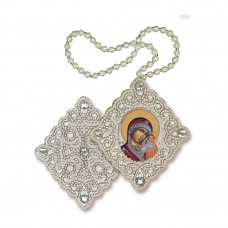 Suspension. Image of the Kazan Most Holy Theotokos. Nova stitch. Bead embroidery kit