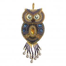 Owl. Nova stitch. Set for embroidery with beads