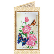 Postcard Flowers and butterflies