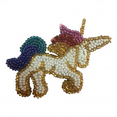 Unicorn suspension. Nova stitch. Set for embroidery with beads