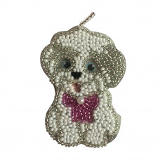 Poodle. Nova stitch. Set for embroidery with beads