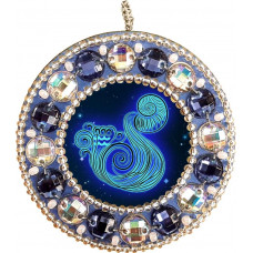 Aquarius pendant. Nova stitch. Bead embroidery kit