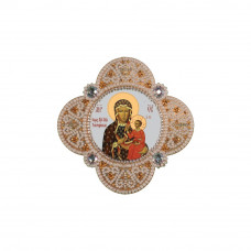 Pendant of the Mother of God of CzÄstochowa. Nova stitch. Bead embroidery kit