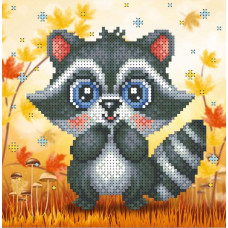 Raccoon, 16x16 cm