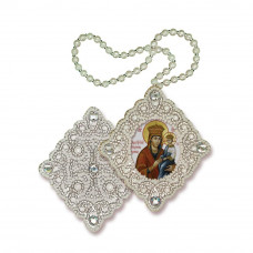 Pendant - Helper of sinners. Image of the Blessed Virgin Mary. Nova stitch. Bead embroidery kit