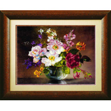 Bouquet of flowers near the vase