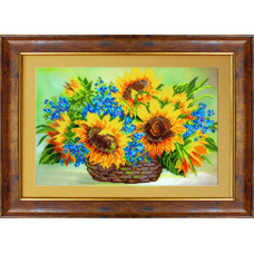 Sunflowers and cornflowers