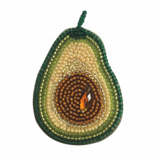 Avocado. Nova stitch. Set for embroidery with beads
