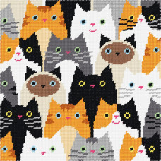 Cat choir, 25x25 cm