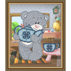 Teddy bear with a teapot