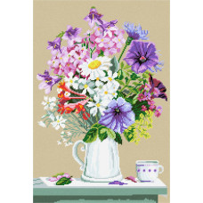 Bouquet with petunia, 50x73 cm