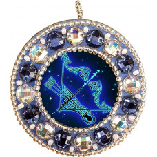 Sagittarius pendant. Nova stitch. Bead embroidery kit