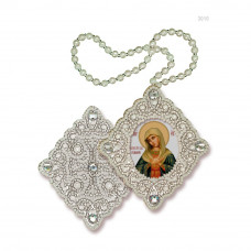 Suspension. The image of the Mother of God of Seraphim-Diveevskaya. Nova stitch. Bead embroidery kit
