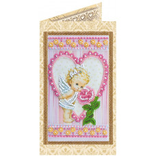Postcard Angel and rose