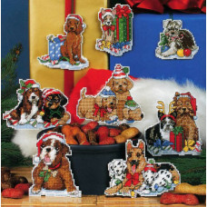 Christmas decorations. New Year's dogs