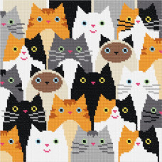 Cat choir, 25x25 cm