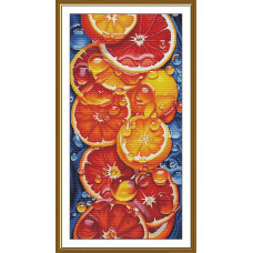 Orange mosaic, 27x54 cm