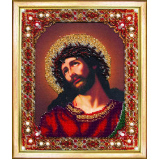 Icon of the Lord Jesus Christ the Savior in a crown of thorns