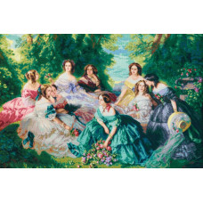 Empress Eugenie surrounded by maids of honor