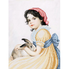 The young lady with the rabbit