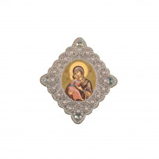 Pendant of the Virgin Mary of Volodymyr. Nova stitch. Bead embroidery kit