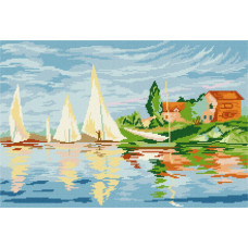 Landscape âRegatta in Argenteuilâ, C. Monet, 50x73 cm