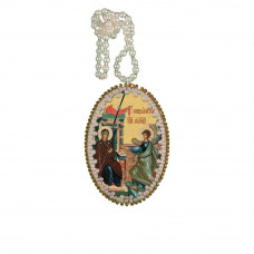 Pendant of the Annunciation. Nova stitch. Bead embroidery kit