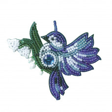 Pidviska Tit-tit bird. Nova stitch. Set for embroidery with beads