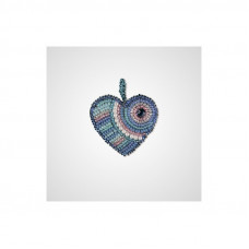 Pendant of the Heart of Hope. Nova stitch. Bead embroidery kit