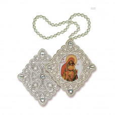 Suspension. Image of the Most Holy Theotokos of Mercy. Nova stitch. Bead embroidery kit