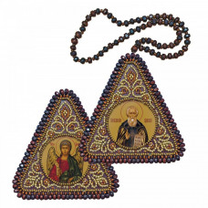 St. Venerable Sergius of Radonezkiy and the Angel Okhoronets. Double-sided icon