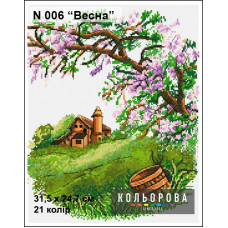 Spring. Dial for cross-stitch embroidery