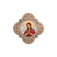 Pendant of the Mother of God of Seven Arrows. Nova stitch. Bead embroidery kit