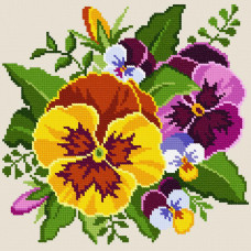 Violets. 22x22 cm