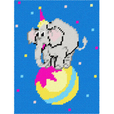 Circus elephant, 15x20 cm