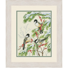 Winter birds. 31x23 cm
