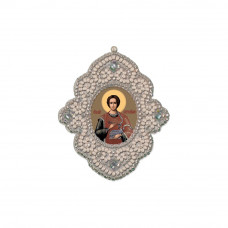 Pendant of the Holy Martyr. Ñ Healer Panteleimon. Nova stitch. Bead embroidery kit