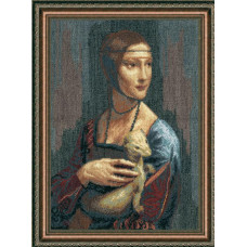 Lady with an ermine. 28x41 cm