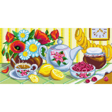 Tea in the kitchen, 37x73 cm