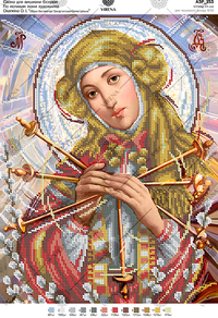 Based on the icon of O. Okhapkin 'Image of Our Lady of Transcarpathia-Semistril'